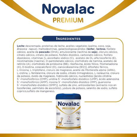 Novalac Premium 2 - ingredientes