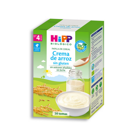 Cereales crema de arroz sin gluten de hipp