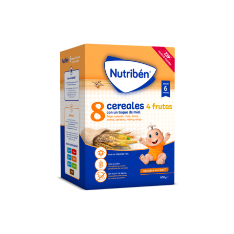 Nutribén 8 Cereales con Miel y 4 Frutas