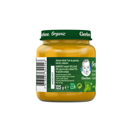 Potito Gerber Organic Guisante, Brócoli y Calabacín - ingredientes